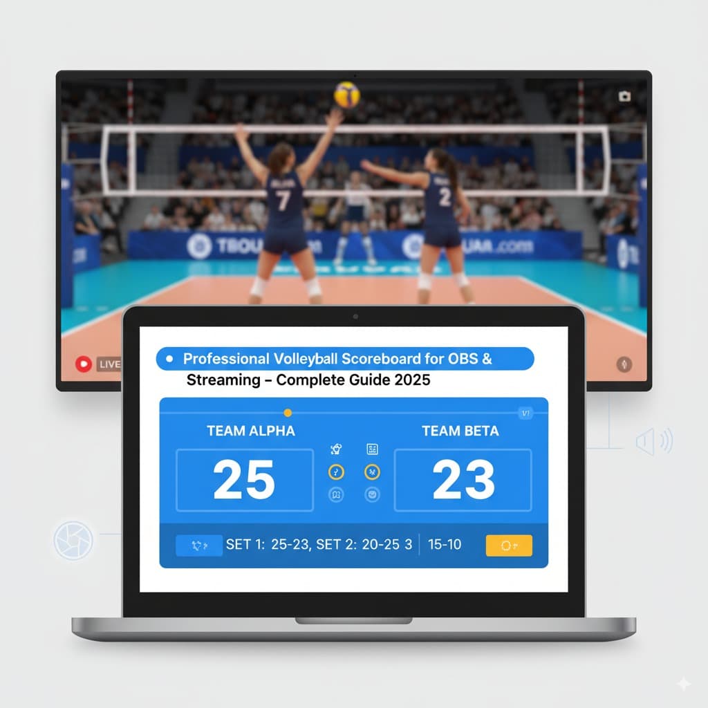Professional Volleyball Scoreboard for OBS & Streaming - Complete Guide 2025