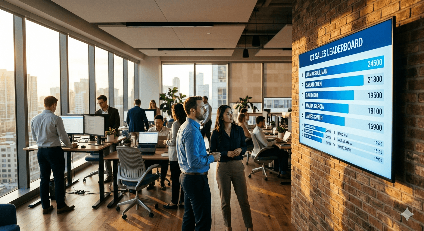 How to Display a Real-Time Sales Leaderboard on Your Office TV
