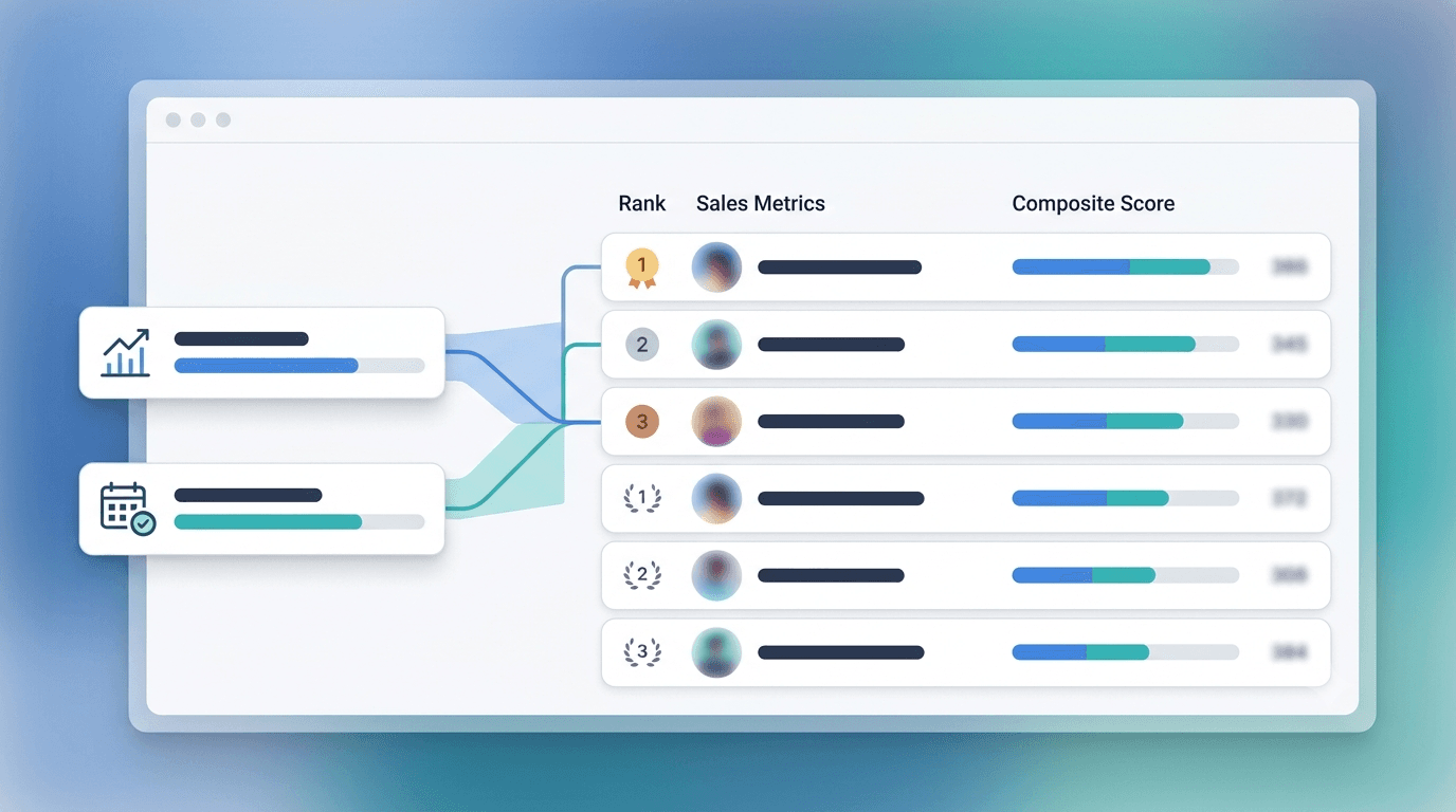 How to Combine Attendance and Sales Performance Into One Leaderboard Score